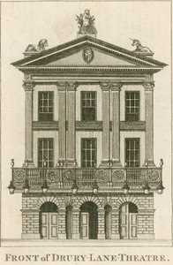 La fachada del Teatro Drury Lane, Londres de English School