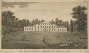 La fachada del jardín del Palacio Real en Kew, Londres