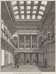 El salón de la Estación Central de Telégrafos Eléctricos, Lothbury de English School