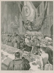 La salud del Shah; El almuerzo en el Guildhall, Londres de English School