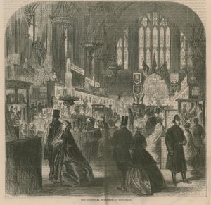 La exposición industrial en Guildhall, Londres de English School
