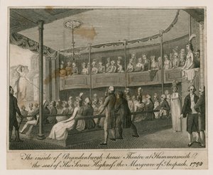 El interior del Teatro Brandenburgh House en Hammersmith de English School