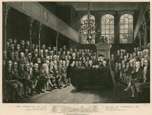 El interior de la Cámara de los Comunes, 1793