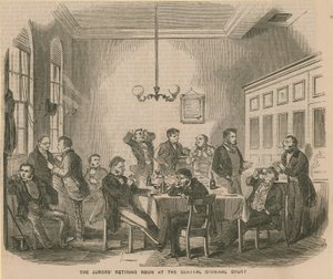 La sala de retiro de los jurados en el Tribunal Penal Central
