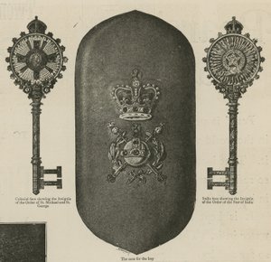 La llave utilizada por la Reina en la inauguración del Instituto Imperial