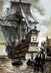 La última vista de los Padres Peregrinos fue el muelle de Southampton de English School
