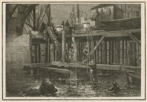 Los últimos vestigios del viejo Puente de Westminster de English School