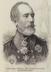 El fallecido almirante Sir Adolphus Slade, Muchaver Pasha (grabado)