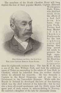 El difunto Capitán Edmund Park-Yates (grabado)