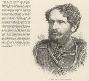 El difunto Conde Julius Andrassy (grabado) de English School
