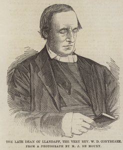 El difunto Decano de Llandaff, el Muy Reverendo W. D. Conybeare (grabado) de English School