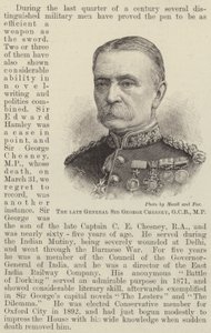 El difunto General Sir George Chesney, GCB, MP de English School