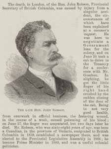 El difunto Honorable John Robson de English School
