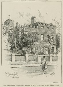 Casa del difunto Lord Leighton en Holland Park Road, Kensington, Londres de English School