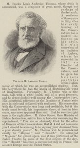 El difunto M Ambroise Thomas (grabado) de English School