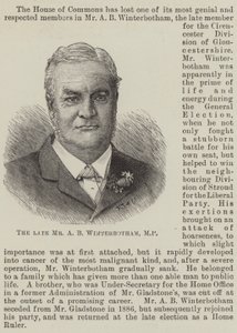 El difunto Sr. A B Winterbotham, MP de English School