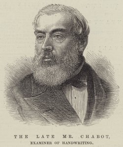 El difunto Sr. Chabot, examinador de escritura de English School