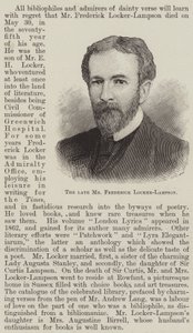 El difunto Sr. Frederick Locker-Lampson (grabado) de English School