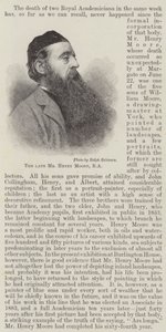 El difunto Sr. Henry Moore, RA (grabado) de English School