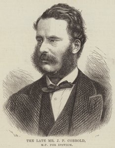 El difunto Sr. J P Cobbold, MP por Ipswich (grabado) de English School