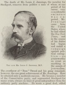 El difunto Sr. Louis J Jennings, MP de English School