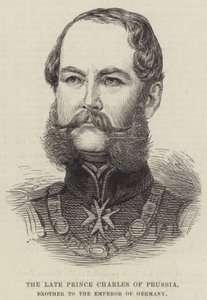 El difunto Príncipe Carlos de Prusia, hermano del Emperador de Alemania (grabado)