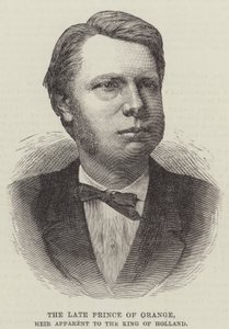 El difunto Príncipe de Orange, Heredero Aparente del Rey de Holanda (grabado) de English School