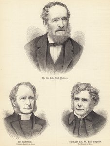 El difunto reverendo Mark Pattison, Dr. Rickersteth, el difunto obispo de Ripon, el reverendo derecho (grabado) de English School