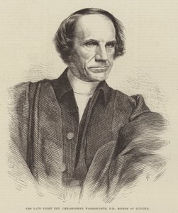 El difunto Reverendo Christopher Wordsworth, DD, Obispo de Lincoln (grabado) de English School