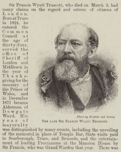 El difunto Sir Francis Wyatt Truscott (grabado)