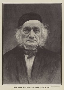 El difunto Sir Richard Owen, KCB, FRS (grabado)