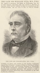 El difunto Sir William Gull, MD, FRS de English School