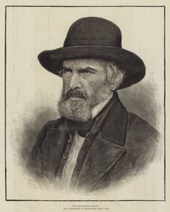 El difunto Thomas Carlyle (grabado) de English School