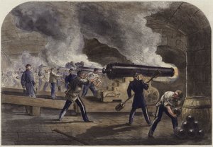 La batería principal en Fort Sumter de English School