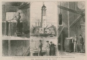La fabricación de balas; vista de la antigua Torre de Balas, Lambeth