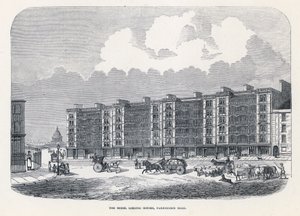 Las casas modelo, Farringdon Road, Londres de English School