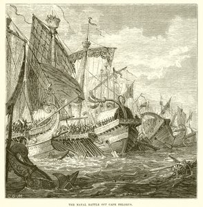 La batalla naval frente al cabo Peloro