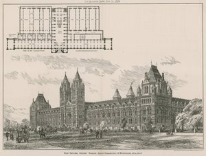 El nuevo Museo de Historia Natural, South Kensington, Londres de English School