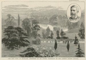 El nuevo parque en Highgate presentado por Sir Sydney Waterlow de English School