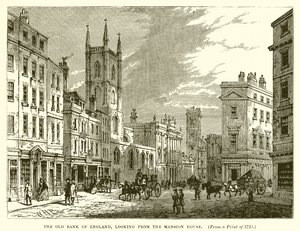 El antiguo banco de Inglaterra, visto desde la Mansion House