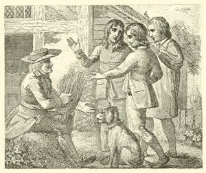 El viejo y sus hijos (grabado) de English School