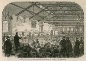 La inauguración del nuevo edificio del refugio y escuela de harapos de Field Lane de English School