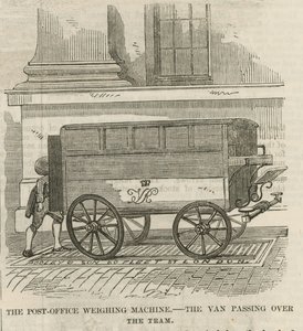La máquina de pesar de la oficina de correos