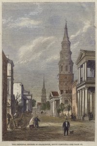 La iglesia principal en Charleston, Carolina del Sur de English School