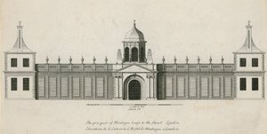 La perspectiva de Casa Montague hacia la calle, Londres