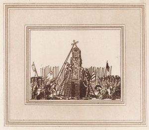 La demolición de la Cruz de Cheapside el 2 de mayo de 1643 de English School