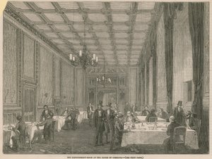 La sala de refrescos en la Cámara de los Comunes de English School