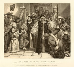 La liberación de los siete obispos, después de su juicio en Westminster Hall de English School