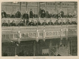 La galería de reporteros en la Cámara de los Comunes de English School