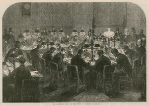 La sala de reporteros en la Cámara de los Comunes